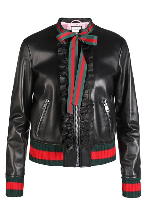 chaqueta de cuero gucci|Gucci Coats and Jackets for Women .